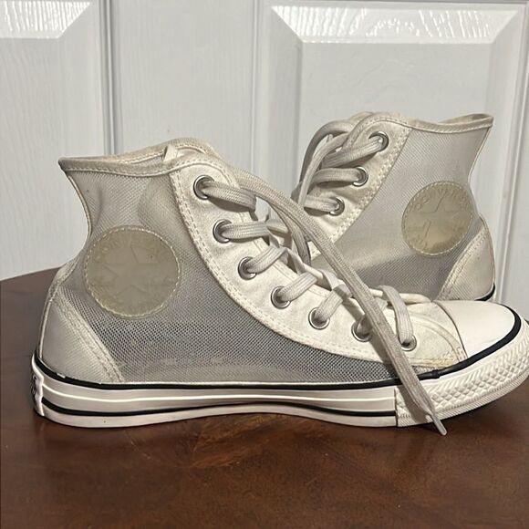 🔥 Converse Hi-Top Transparent Special Edition Chuck Taylor Sneakers Women Sz 7 - Picture 1 of 13
